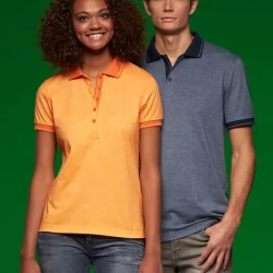 Moška polo majica iz jerseyja melange Daiber JN 706