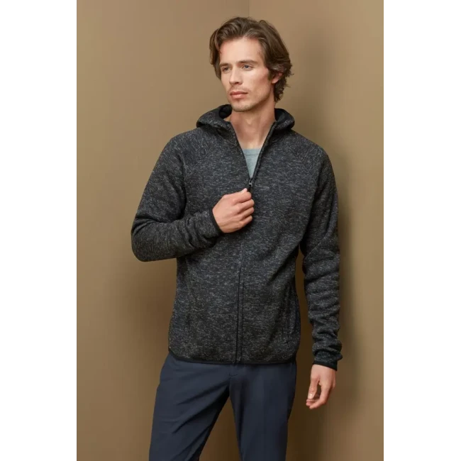Moška pletena jakna iz flisa s kapuco Stedman Lux Knit Fleece Jacket Men