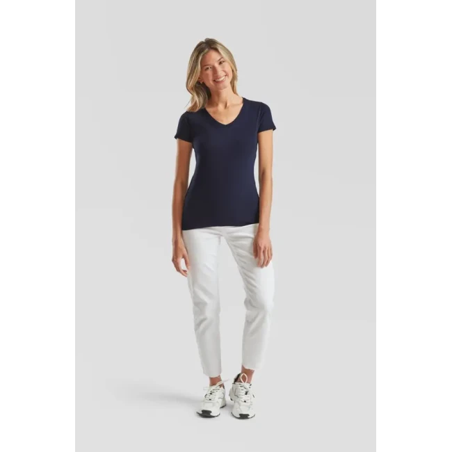 Ženska majica z V-izrezom F.O.L. Lady-Fit Iconic 150 V-Neck T