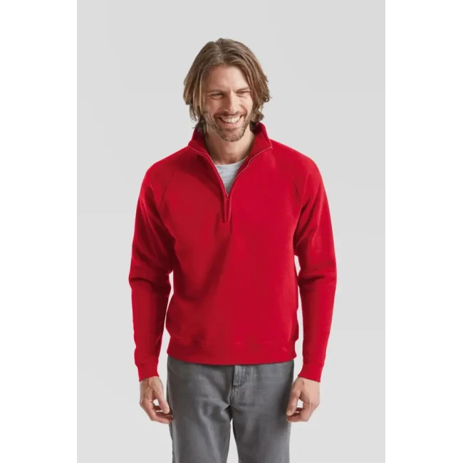 Pulover s kratko zadrgo F.O.L. Premium Zip Neck Sweat