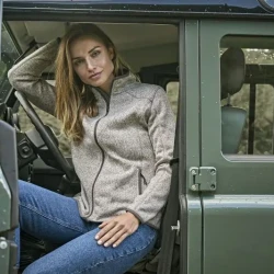 Ženska melirana pletena flis jakna Tee Jays TJ 9616