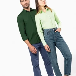 Poplin bluza z dolgimi rokavi Kariban K 549