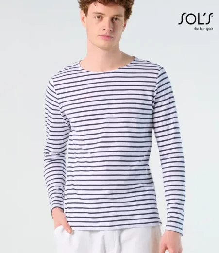 Moška črtasta majica z dolgimi rokavi SOL'S Marine Men