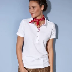 Ženska polo majica iz piquéja s ljudskimi motivi Daiber JN 715