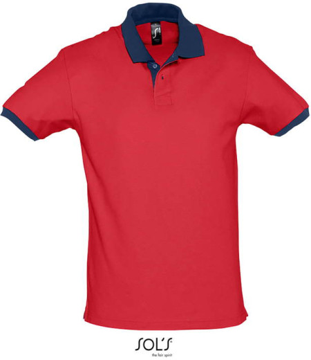 Dvobarvna polo majica iz piqué tkanine (visoka gramatura)