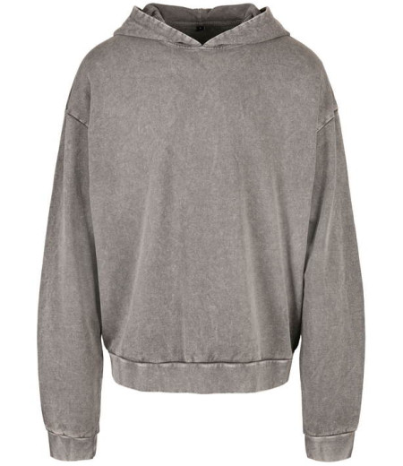 Moški oversize pulover s kapuco "Acid Wash"