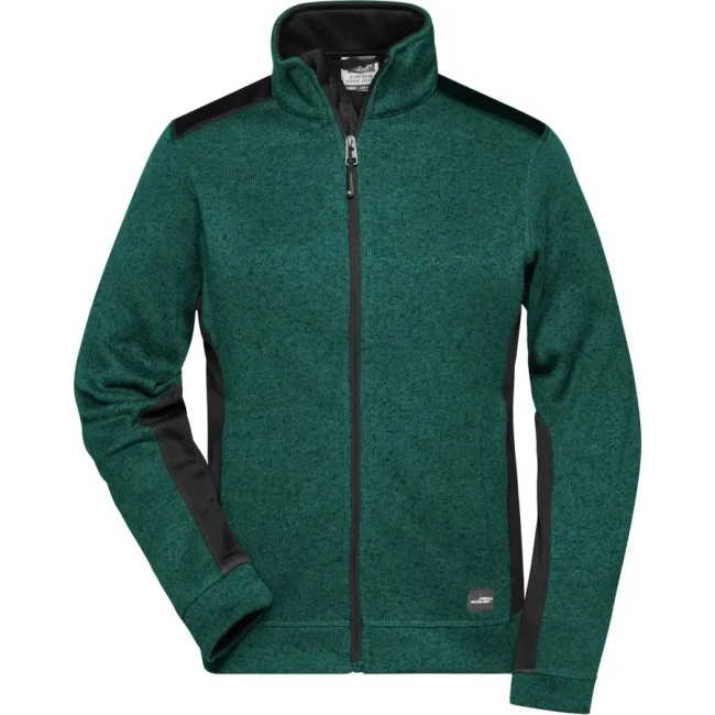 dark green melange/black