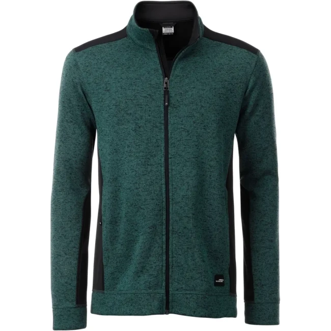 dark green melange/black