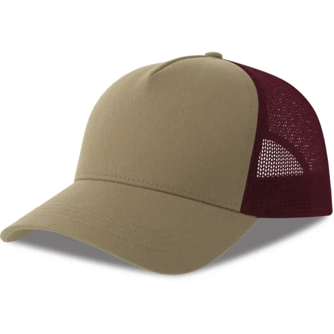 khaki/burgundy