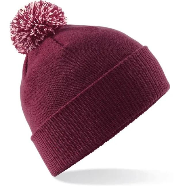 burgundy/off white